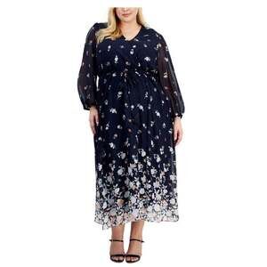 Robbie Bee Women's Blue and White Dress